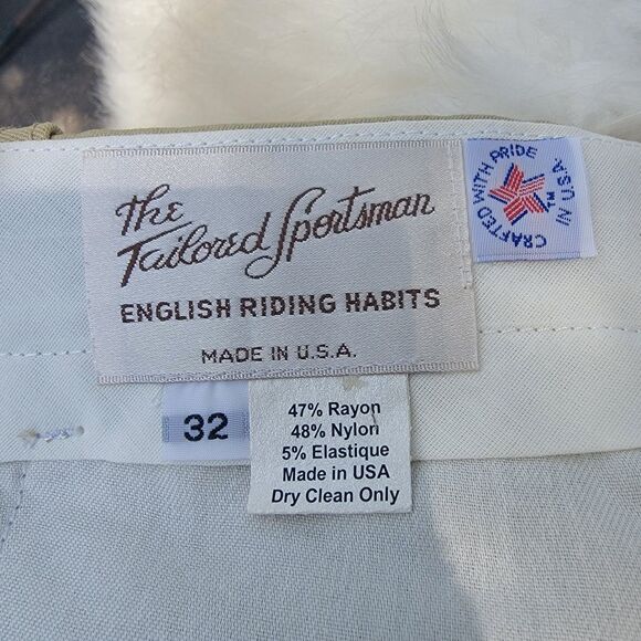 NWT The Tailored Sportsman Women's Tan Beige English Riding Pants Size 32 R - Picture 4 of 5